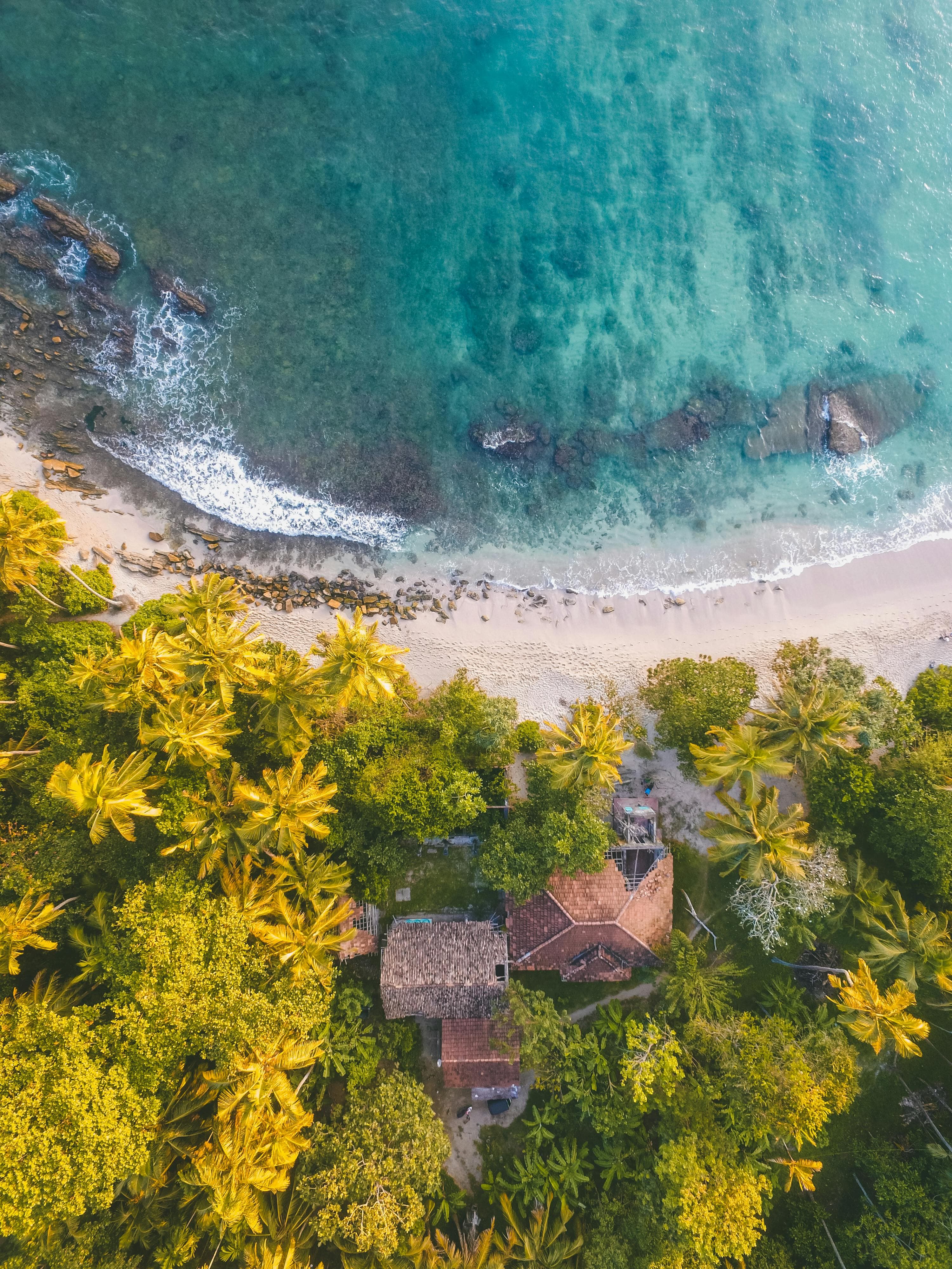 Beach with villa