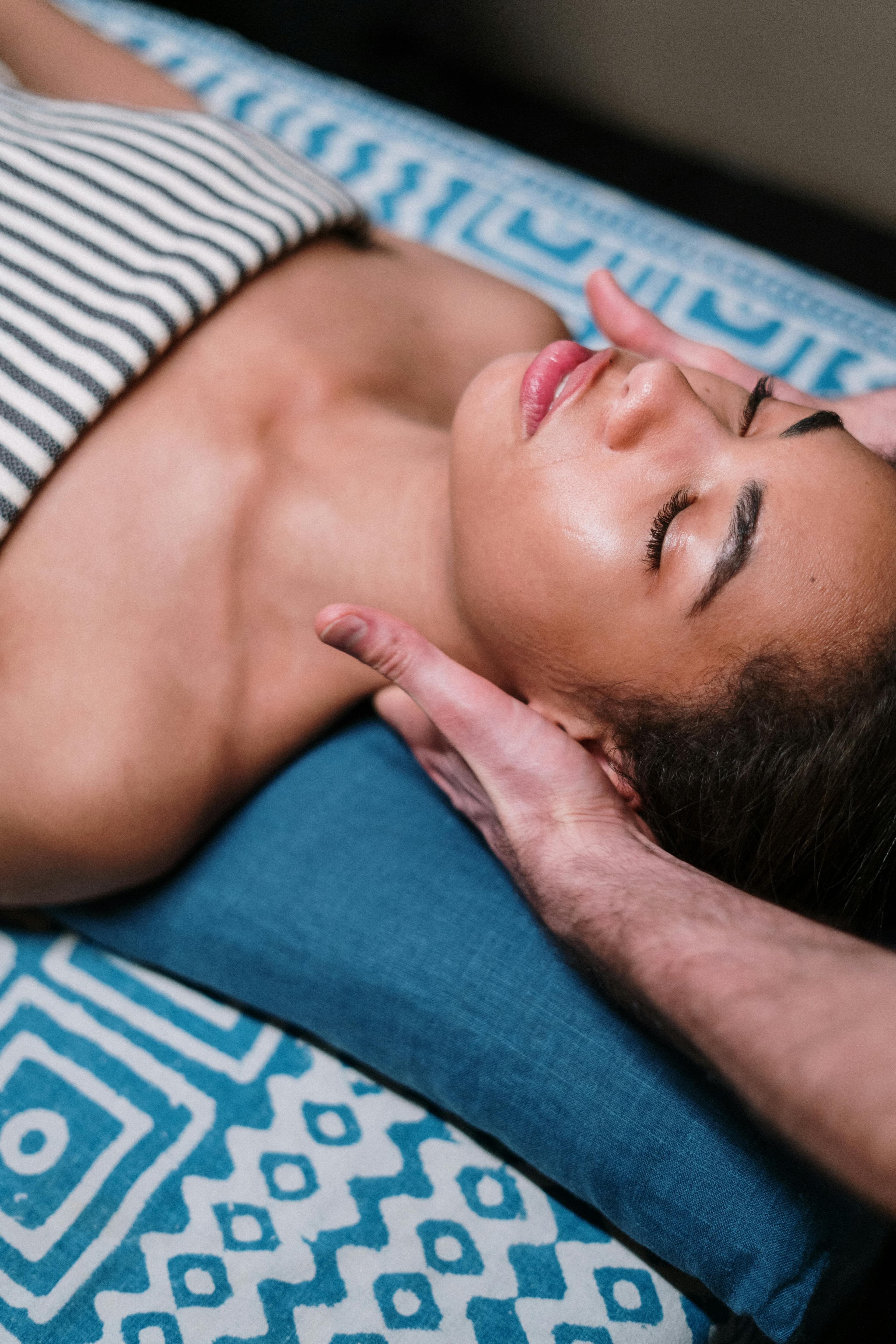Massage therapist providing a relaxing treatment